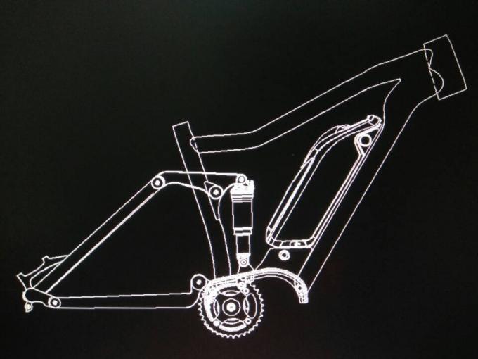 Boost 27.5er khung xe đạp điện w / Bafang 1000w nhôm hợp kim treo Mtb E-Bike 0