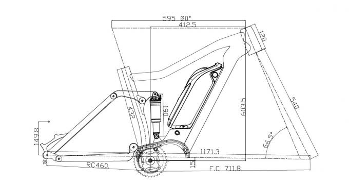 Boost 27.5er khung xe đạp điện w / Bafang 1000w nhôm hợp kim treo Mtb E-Bike 6