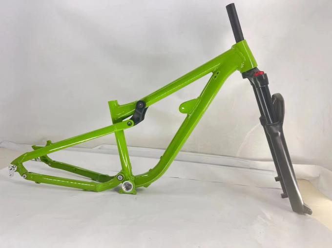26er Junior Full Suspension Mountain Bike Frame XC / Trail Softtail Mtb Xe đạp 13,5 Inch 0