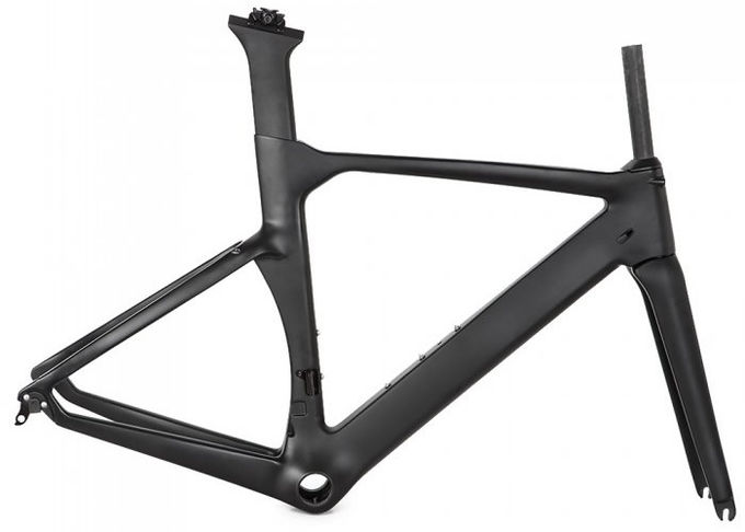 700c Đường Carbon Bike Frame Racing 1150kg OEM Matte / Glossy Full Carbon With Fork 0