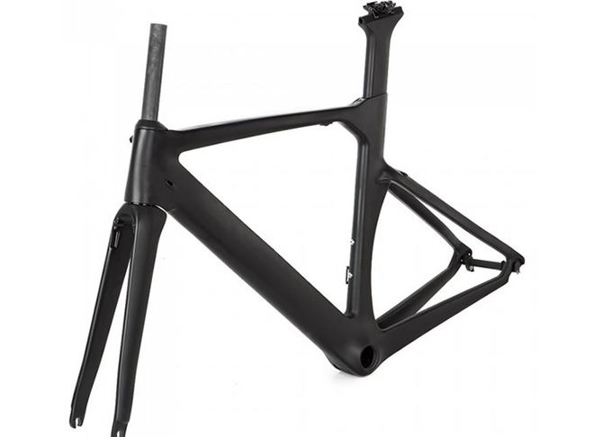 700c Đường Carbon Bike Frame Racing 1150kg OEM Matte / Glossy Full Carbon With Fork 1